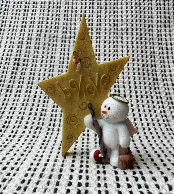 Sarah’s Attic Snowonders Believe in Hope August Star Snowman Angel Figurine