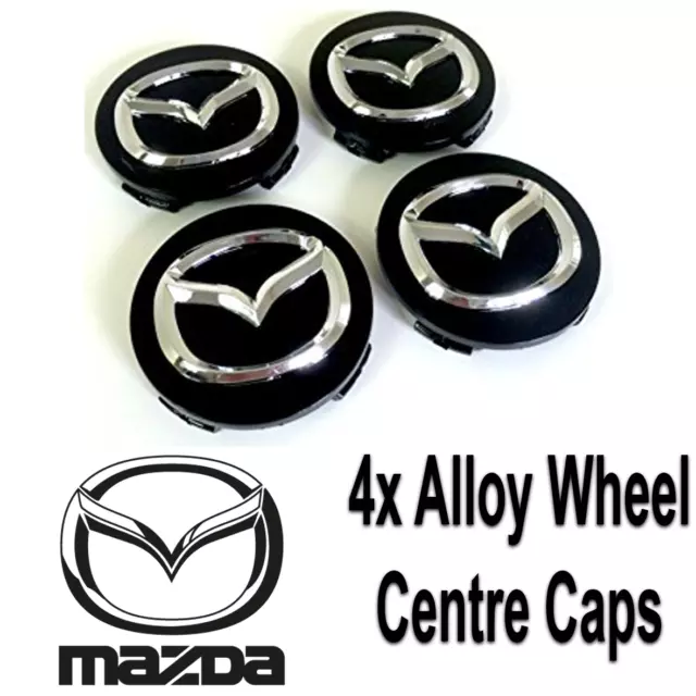 MAZDA ALLOY WHEEL CENTRE CAPS HUB 56mm Fits 3 5 6 MX-5 CX-3 CX-30 CX-5 RX-8