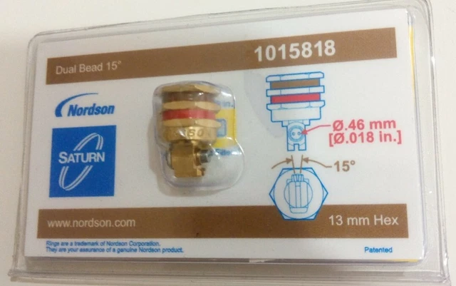 🔺🔺NORDSON 1015818  doppio ugello 0,46mm 15°nuovo