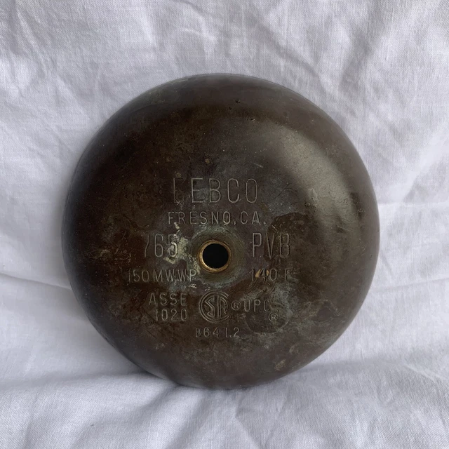 FEBCO Brass Bell 765 PVB 150 MWWP Fresno California School 4” Diameter 1” Tall