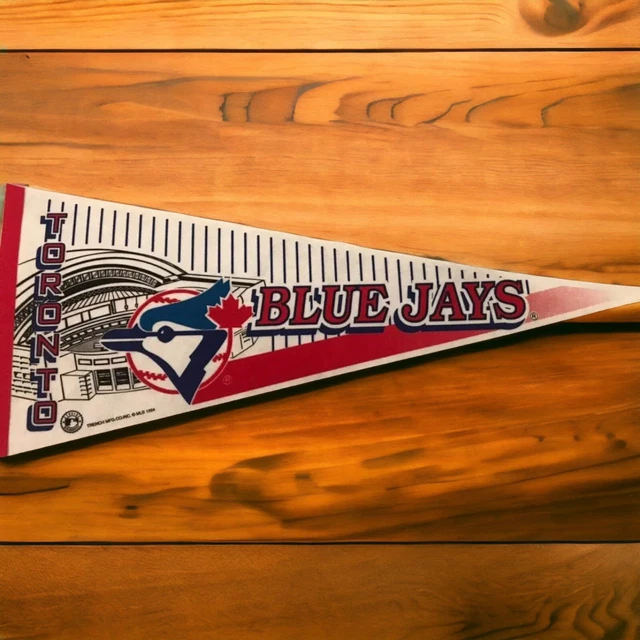 VINTAGE TORONTO BLUE Jays Pennant Trench 1994 Licensed MLB Baseball