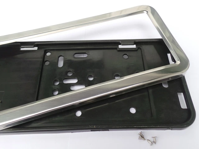 Support De Plaque D'immatriculation Mercedes AMG Effet Chrome 3D - 2 Pièces (1 Paire) - Styling