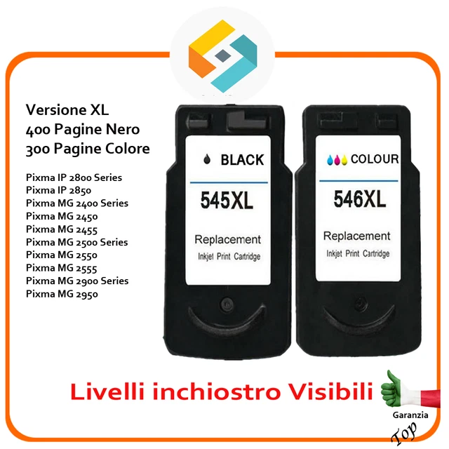 Cartucce compatibili per Canon PG545 CL546 XL TS205 TS305 TS3150 IP2800 TR4550