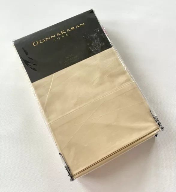 Donna Karan Home GOLD Ultra Fine KING Flat Sheet 600 TC New!