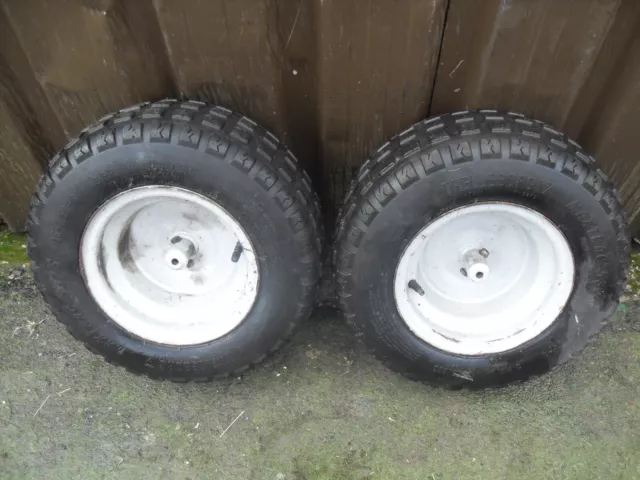 2 X FRONT Drive Wheels Rims Tyres Ride On Mower 16 X 7.50 8