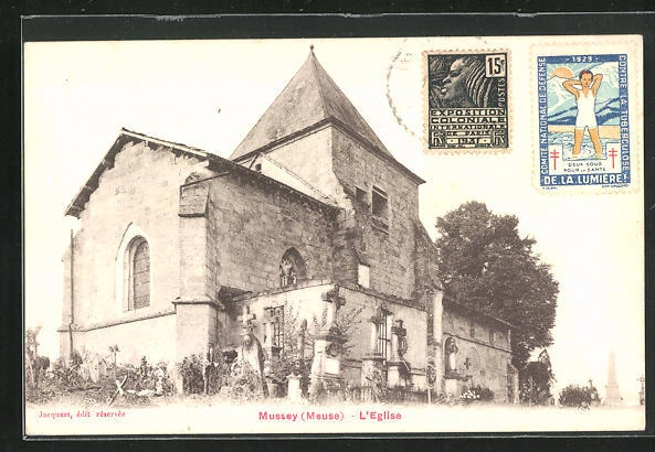 CPA Mussey, L´Eglise,  vue de l'Église 1931