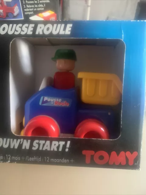 Vintage Tomy Camion Benne Pousse Roule