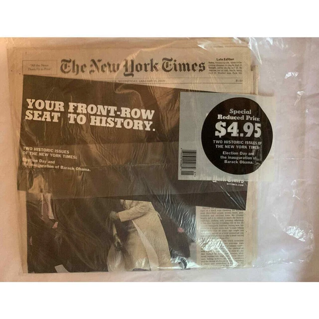THE NEW YORK TIMES Two Historic Issues Election Day / the inauguration of Obama