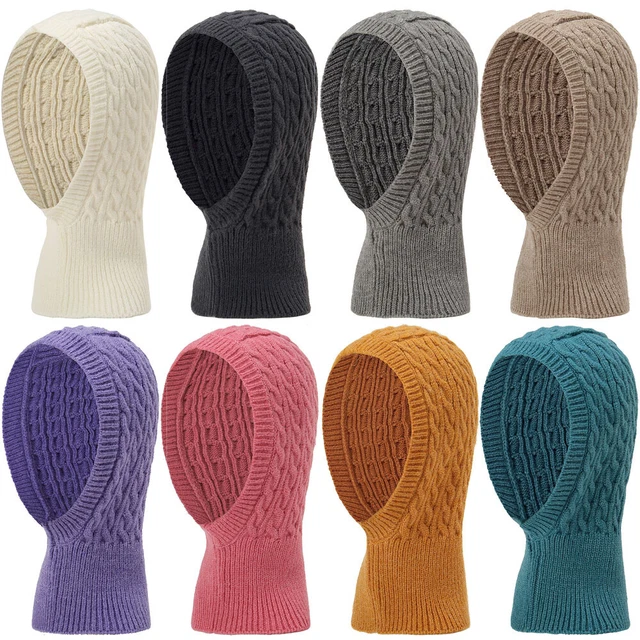 Maglia Pullover Cappello Balaclava Sciarpa Pesante Retina per Capelli Collare -