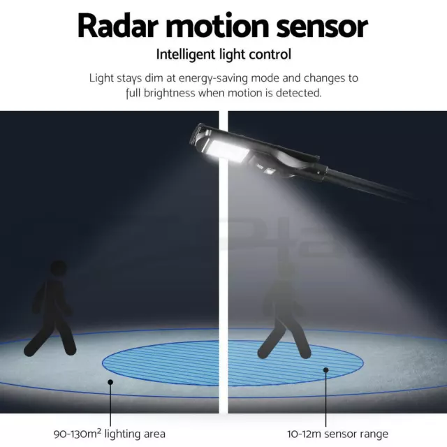 Leier LED Solar Street Lights Outdoor Garden Flood Light Motion Sensor Remote 3