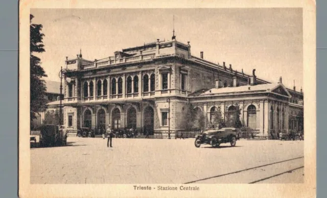 Trieste Stazione Centrale, auto epoca F. piccolo  spedita