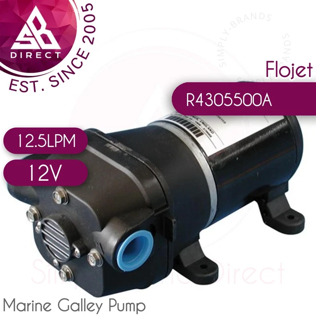 Flojet Galley Marine Pompe │ 12V │ 12.5LPM │ pour Bateau │ À 5 Luminaire Système
