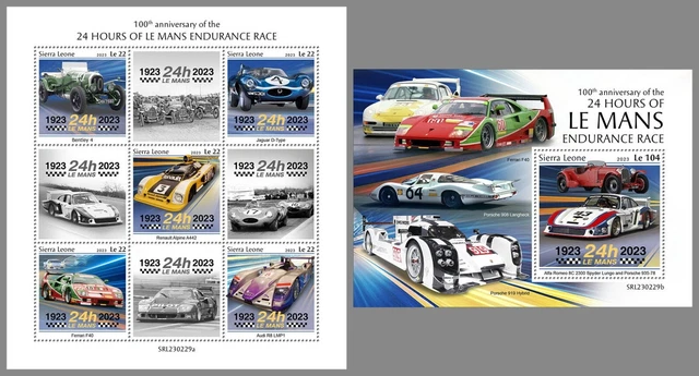 SIERRA LEONE 2023 MNH ** 24 Stunden von Le Mans Autorennen 24 hours #229