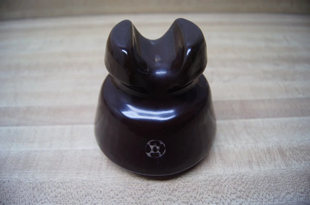 Vintage Power Line Westinghouse Brown Glazed Electrical Porcelain Insulator VGC