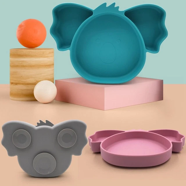 Plate Storage Tray Baby Suction Plate Bowl Kid Feeding Mat Silicone Plate