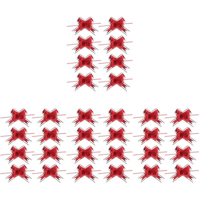 80 Pcs Regalo di natale Imballaggio Archi Albero di natale Del Nastro Archi