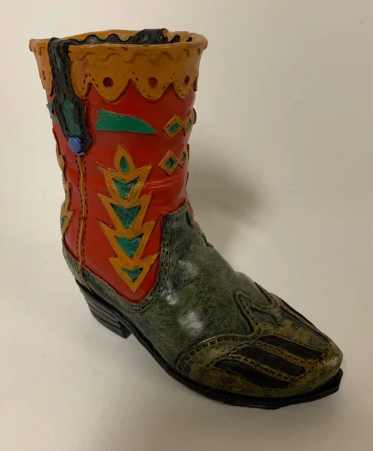 Southwestern Reflections Collection Miniature Cowboy Boot Figurine 4.5"