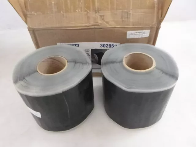 2 Pk Black 6" x 100' EPDM SureSeal Single Stick Pressure Sensitive Flashing Tape