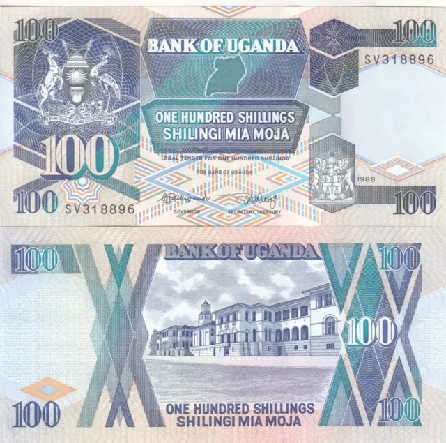 UGANDA 100 Shilings 1988 P31 Unc