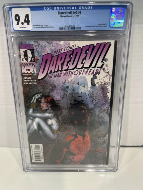 Daredevil Vol 2 #9 1st Appearance Of Echo CGC 9.4 white pages direct key