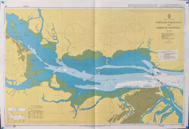 Admiralty 587 PORTO DE PARANAGUA AND PORTO DE ANTONINA BRAZIL - SOUTH COAST Map