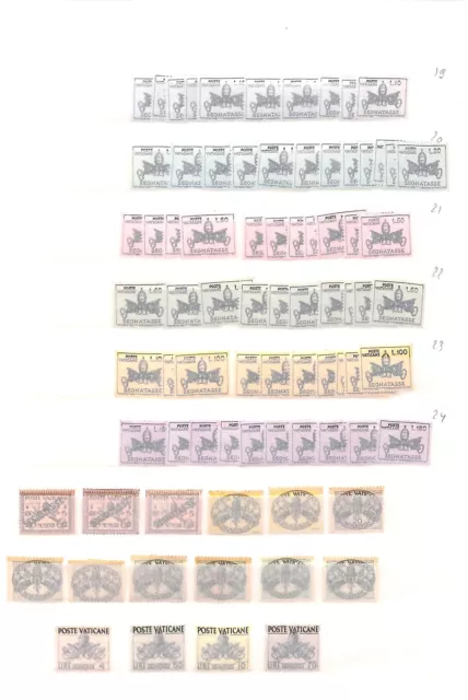[OP728] Lote de sellos del Vaticano en 12 páginas