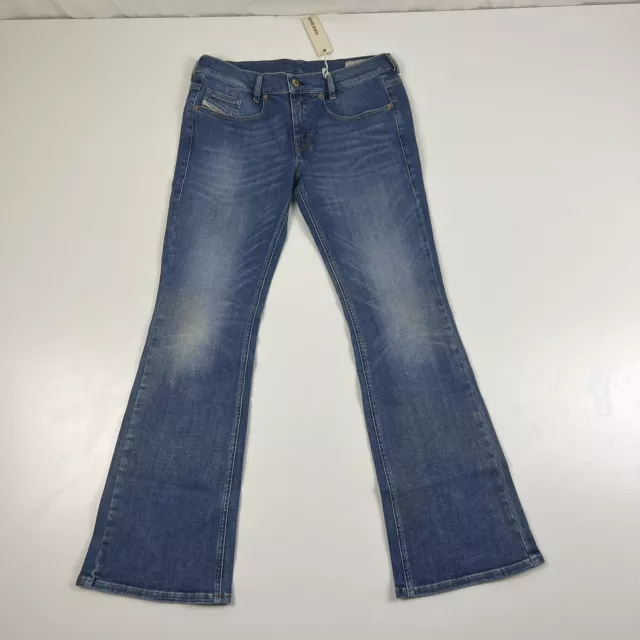 Diesel Louvboot Jeans Slim Bootcut Low Waist Stretch Light Wash 0830E Size 30x30