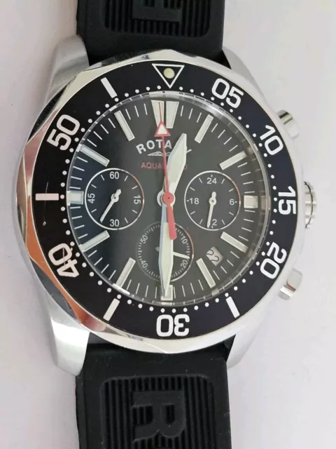 Rotary Aquaspeed Chronograph. Gents diver. Rubber strap, boxed. RRP £229 2