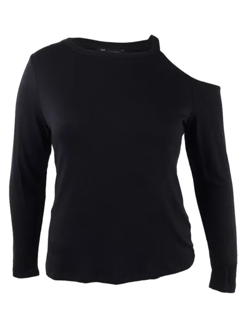 INC International Concepts Women's Petite Cutout Top (PL, Deep Black)