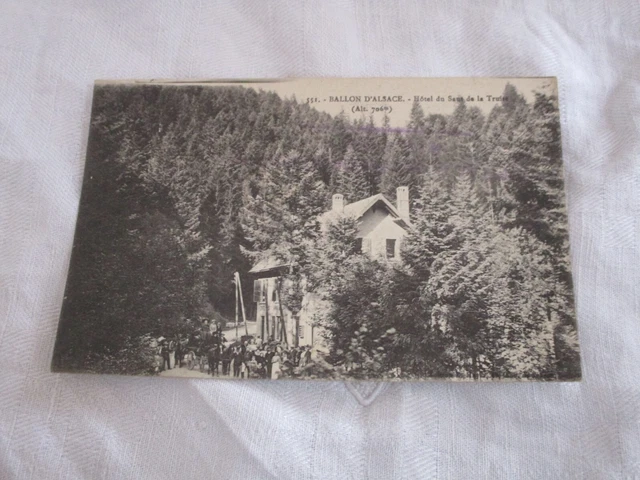 Cpa Dos Vert Vosges 88 Ballon D'alsace Hotel Du Saut De La Truite