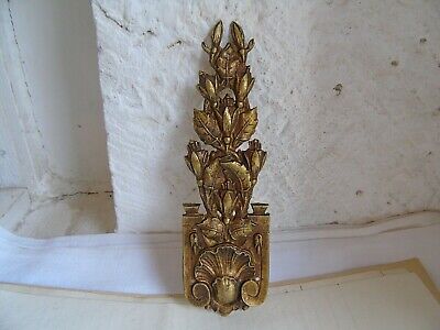 French antique decoration  projects ornately  finial gold patina bronze