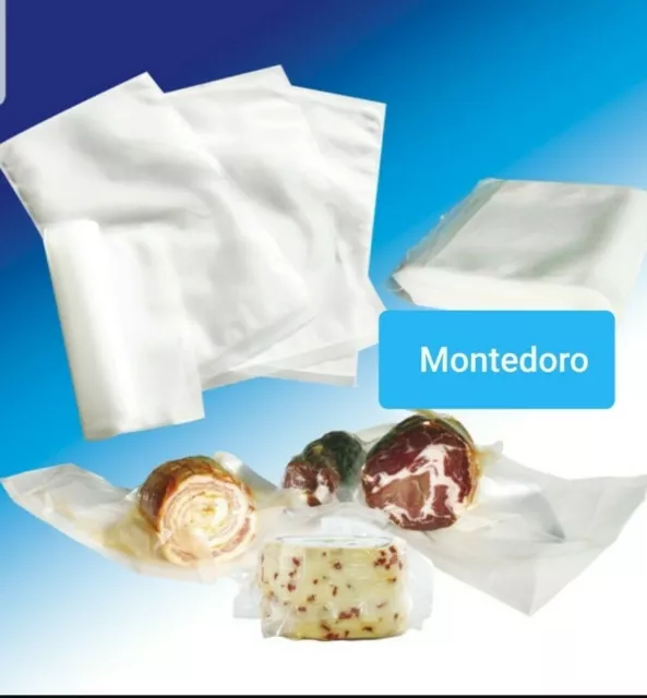 100 BUSTE SOTTOVUOTO ALIMENTI LISCE 10X20 CM SACCHETTI PER MACCHINA  SOTTOVUOTO