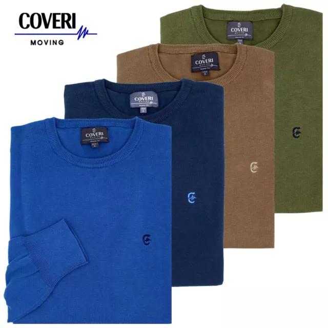 Maglia leggera girocollo uomo 100% cotone COVERI MOVING 4 colori M L XL XXL 3XL