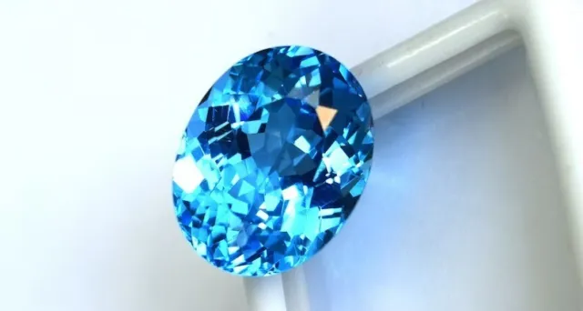 9.65 Ct Natural Blue Aquamarine Santa Maria Brazilian Oval Cut Loose Gemstone