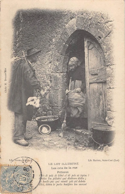 Cpa 46 Le Lot Illustre Les Cris De La Rue Pillorot