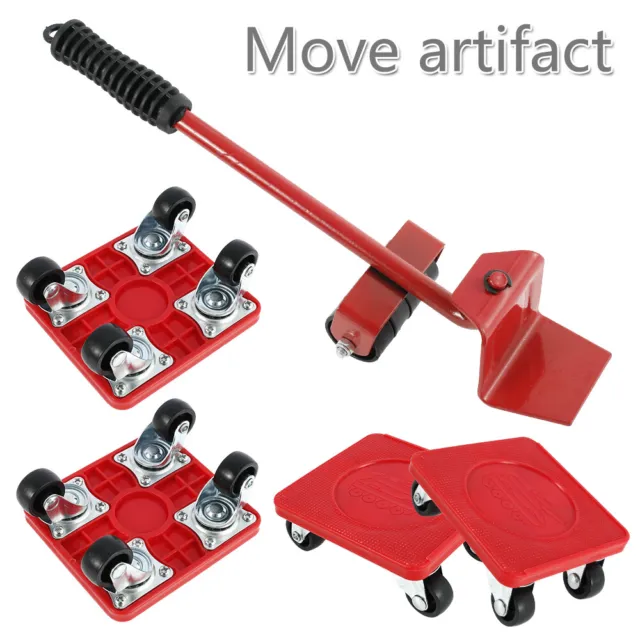 5X Heavy Furniture Lifter Roller Move Tool Set Moving Wheel Mover Sliders Kit☄