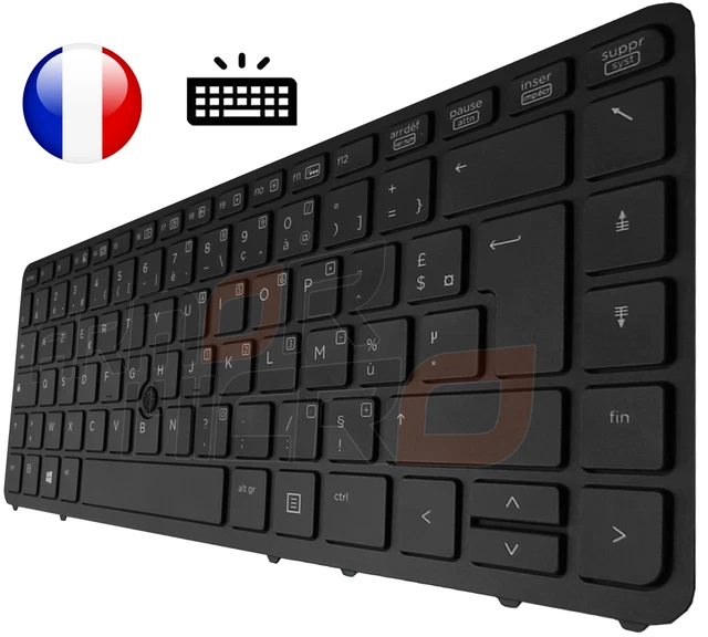 Clavier AZERTY Français Pour HP EliteBook 725 G3 / G4 / 820 G3 / G4 - Neuf