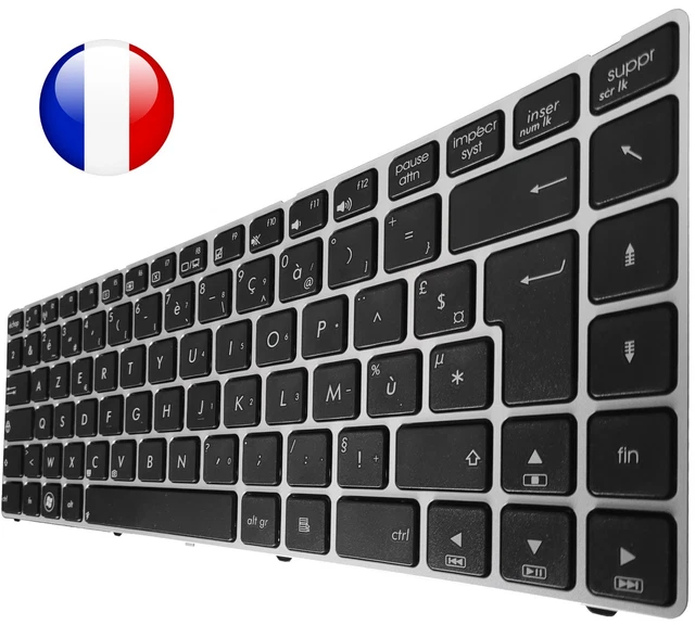 Clavier AZERTY Français De Remplacement Pour PC Portable ASUS G75 (plusieurs Références), Avec Cadre Et Rétroéclairage, Neuf, Garantie 6 Mois