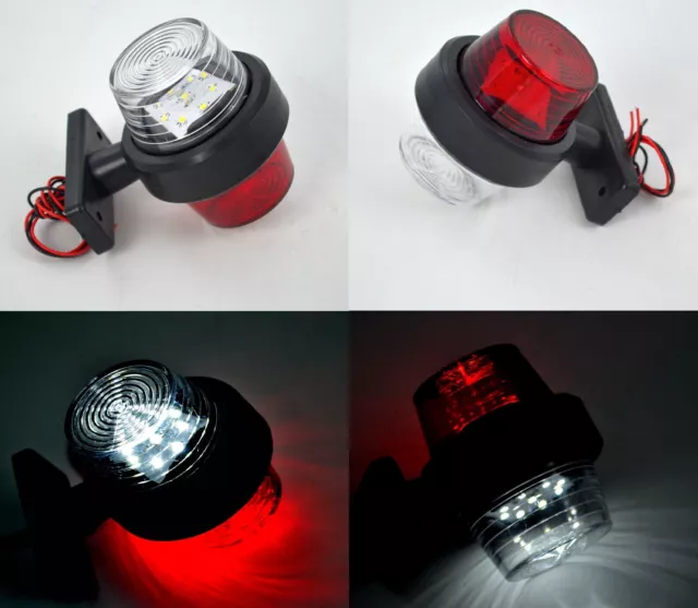 LED Marker Lichter Rot Weiß Lampe 4 Teile für Scania Mann Volvo Renault Mercedes