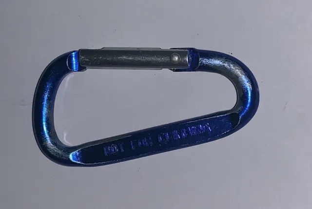 Vintage Clip Hook Silver Blue Not For Climbing Keychain