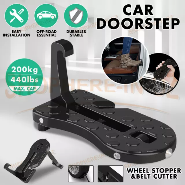 Car Door Hook Step Foot Pedal Ladder Folding Latch Hook For Jeep SUV Truck Roof