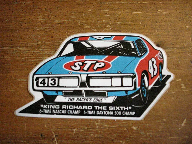 Vintage STP Sticker Featuring Richard Petty "King Richard the Sixth"