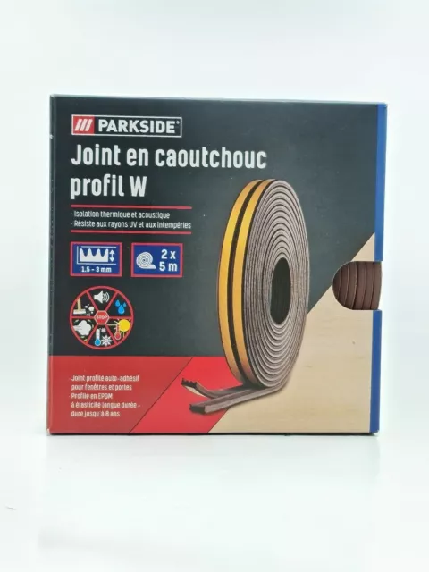 JOINT CAOUTCHOUC PROFIL W Auto-Adhesif Parkside Marron 2 X 5 M