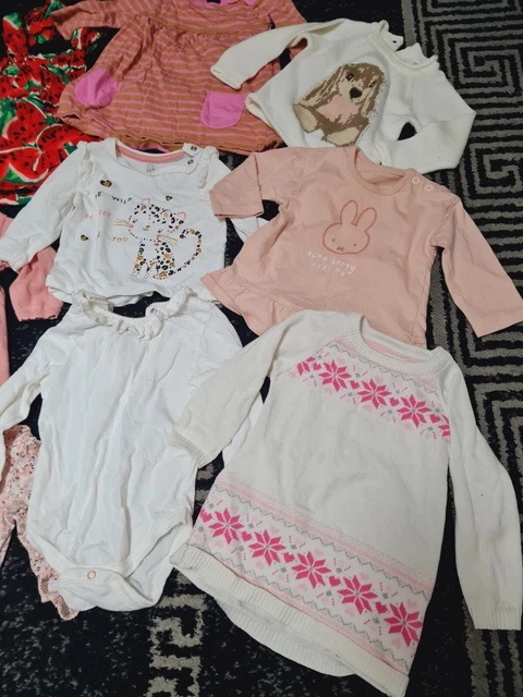 #A89💜 Huge Bundle Of Baby Girl Clothes 0-3-6months NEXT GEORGE TED.B ELLE FRED& 11
