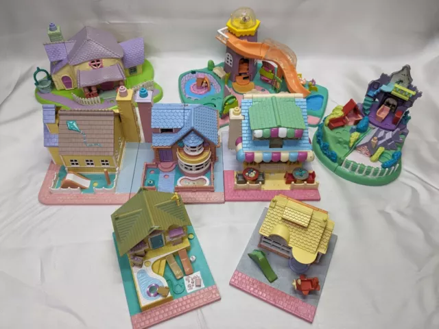 Paquete de Trabajo Polly Pocket Vintage Bluebird Compacto Sin Figuras, Estado Var