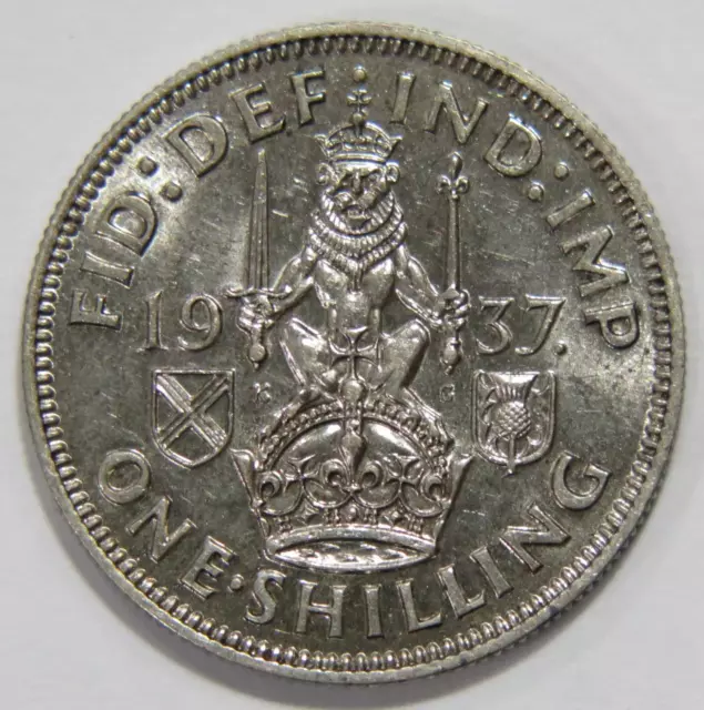 Great Britain One Shilling 1937 King George Vi Silver World Coin Wwii Era 🌈⭐🌈