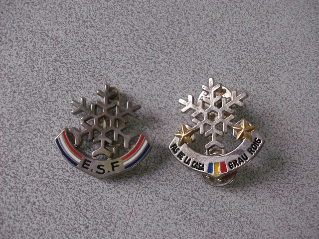 Lot de 4 Anciens Insignes Sport SKI - Académie de Paris