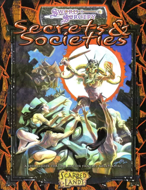 SWORD & SORCERY-Secrets & Societies-SCARRED LANDS-Sourcebook-RPG-new-very rare