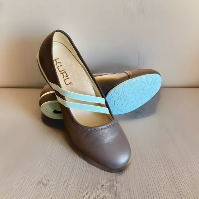 KURU BELLA TEAL Accent Mary Jane Slip On Ortho Flats Shoes Womens Sz 8.5 7.99 PicClick