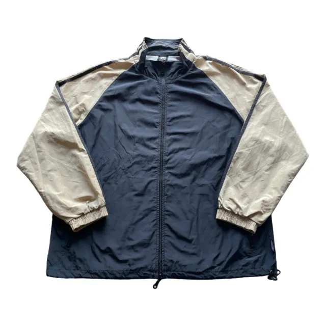 Trigema Tuta di Sopra Vintage Felpa Track Jacket Bicolore Grigio Beige da Uomo M